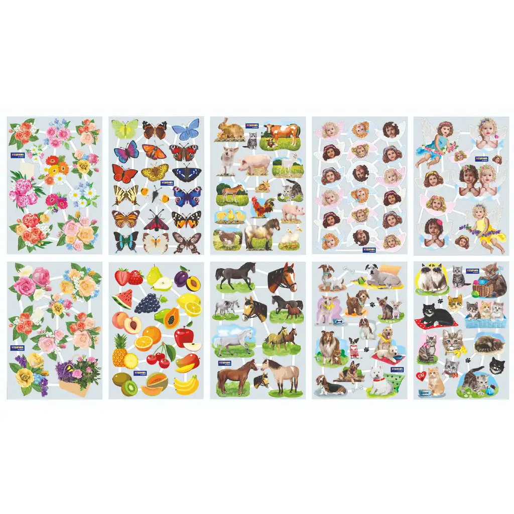 PlayBox: Vegyes kreatív matrica szett 130 db matricával kép 2