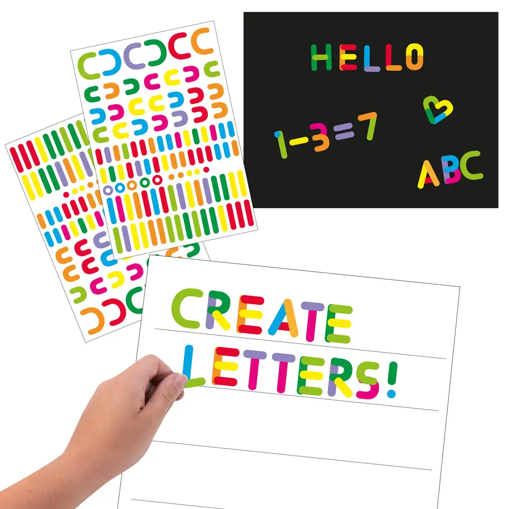 PlayBox: Betű alkotó matrica szett 600db-os kép 2