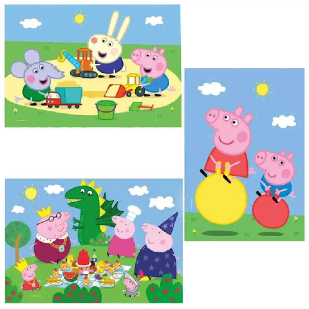 Peppa malac 3x48db-os puzzle szett - Clementoni kép 2