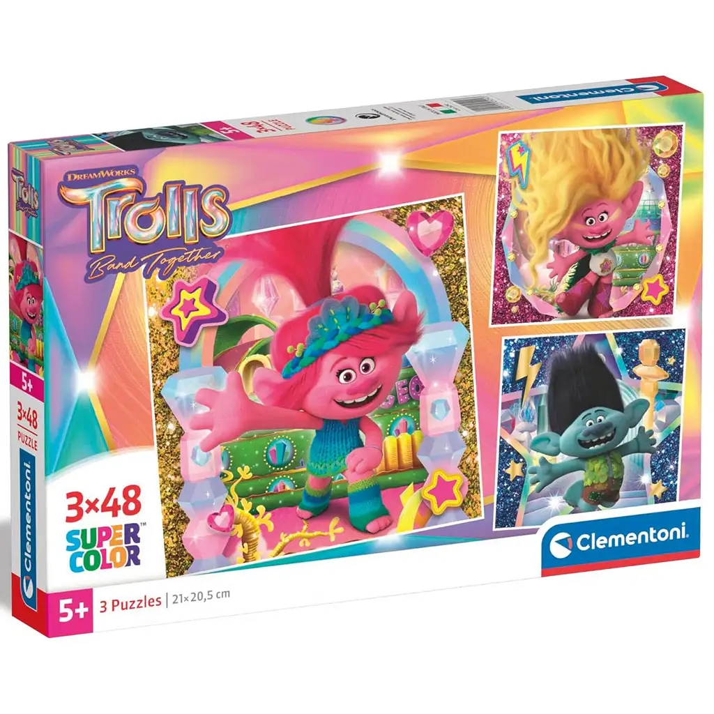 Trollok 3.: 3 az 1-ben 48db-os puzzle szett - Clementoni