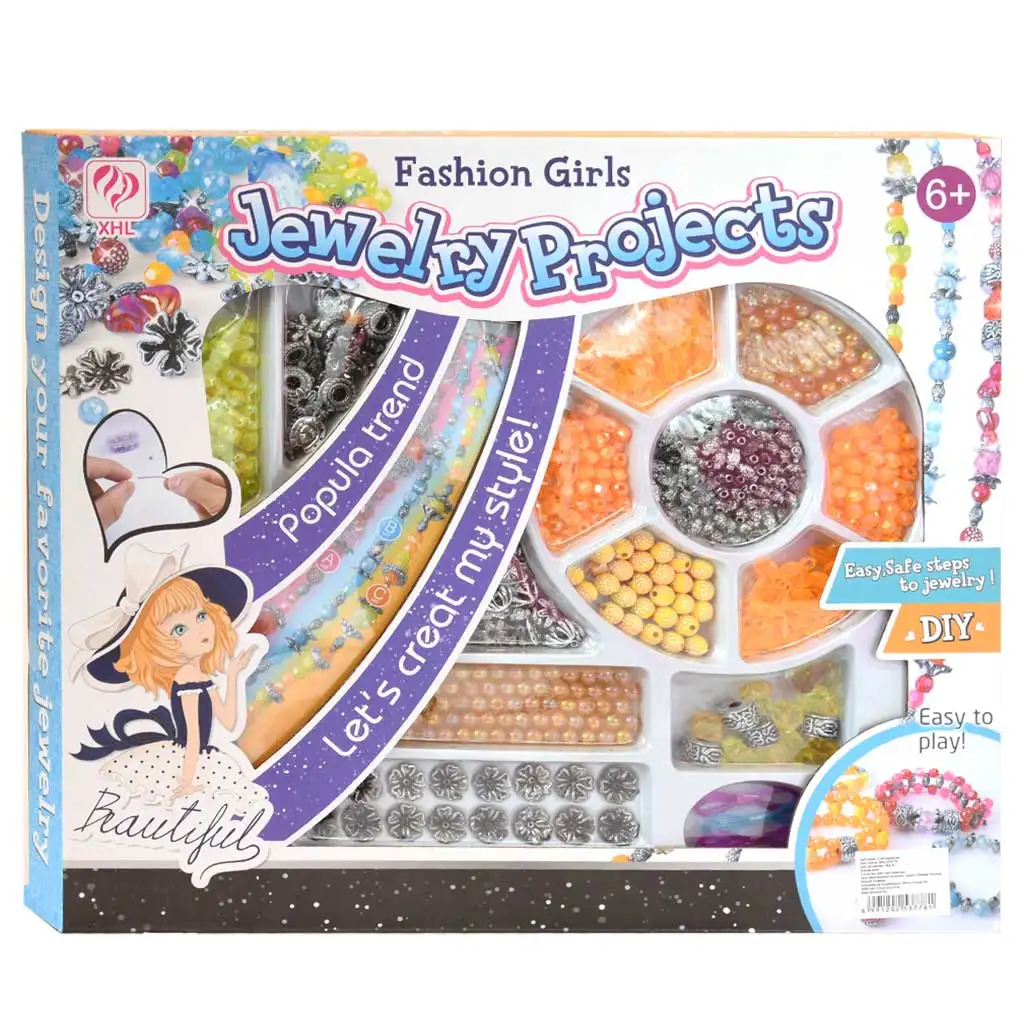 Jewelry Projects: DIY nagy ékszerkészítő szett narancssárgás színekkel 200+ gyönggyel