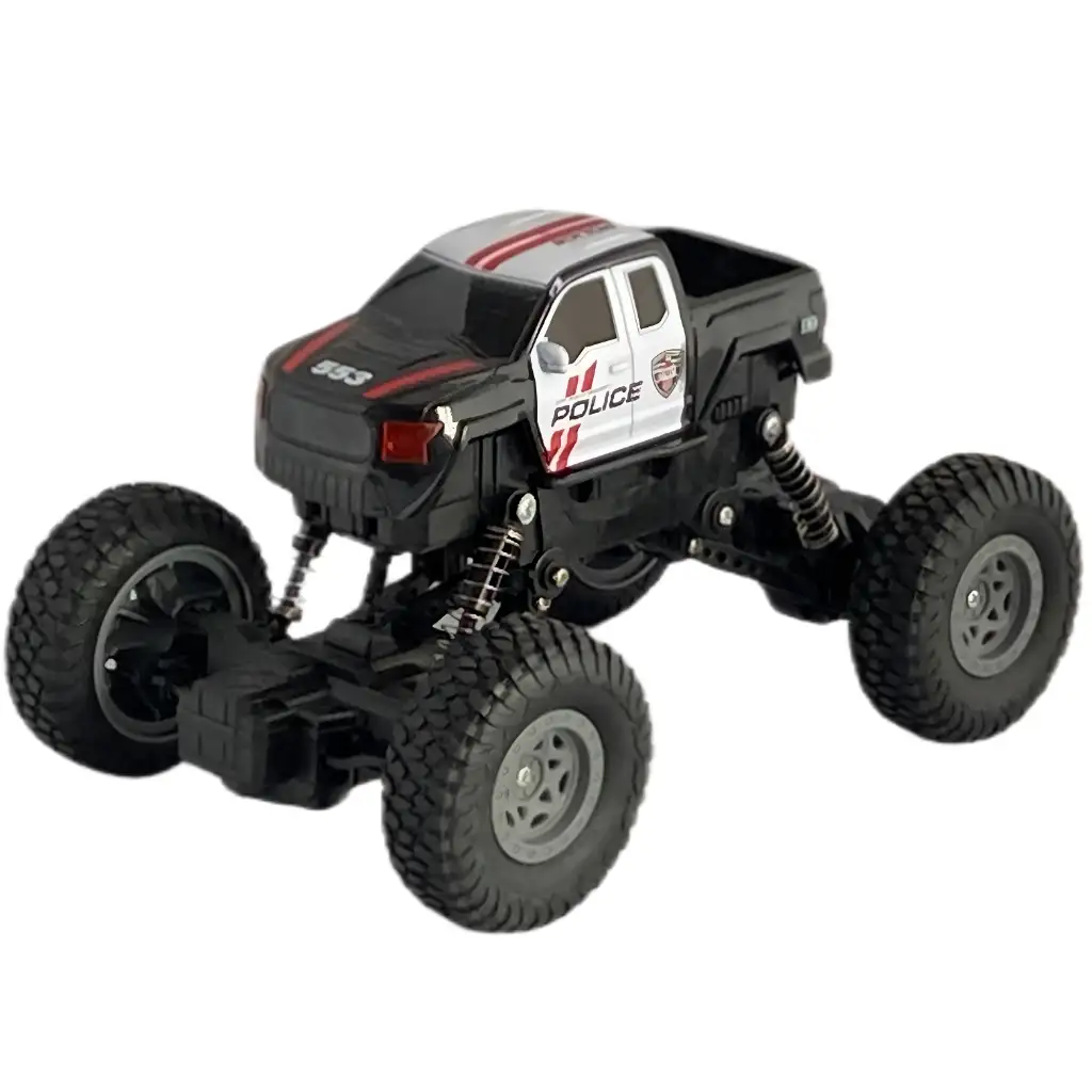 RC Távirányítós 4WD rendőrségi hegymászó autó 1/18-as méretarány 21cm kép 2