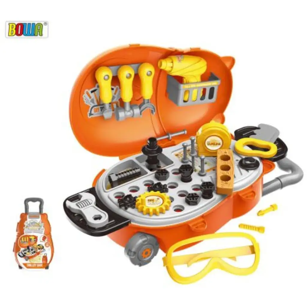 Nagy barkácsszett gurulós kofferban 30db-os