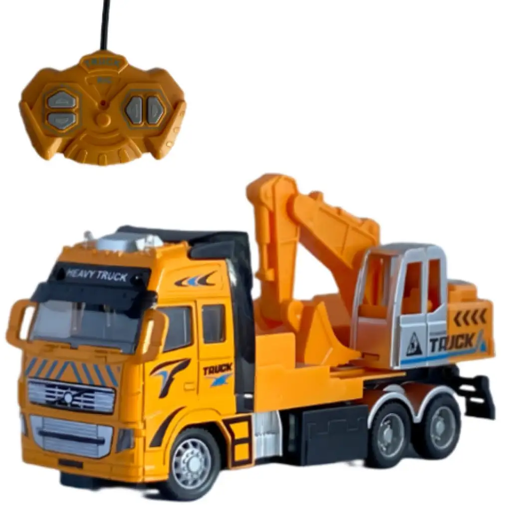 RC Távirányítós építőipari markoló vagy daruskocsi munkagép fénnyel kétféle változatban 27MHz 1/36-os méretarány 20cm kép 3