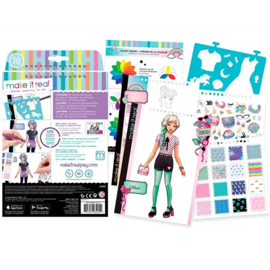 Make it Real: Divattervezői vázlatfüzet kiegészítőkkel - Pasztell Pop kép 2