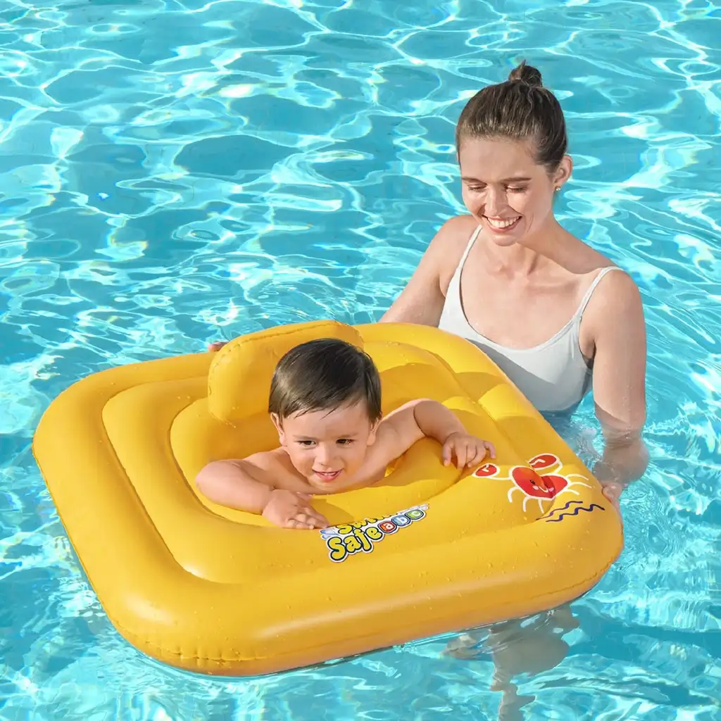 Bestway: Swim Safe - Háromgyűrűs beülős baba úszógumi 76cm kép 2