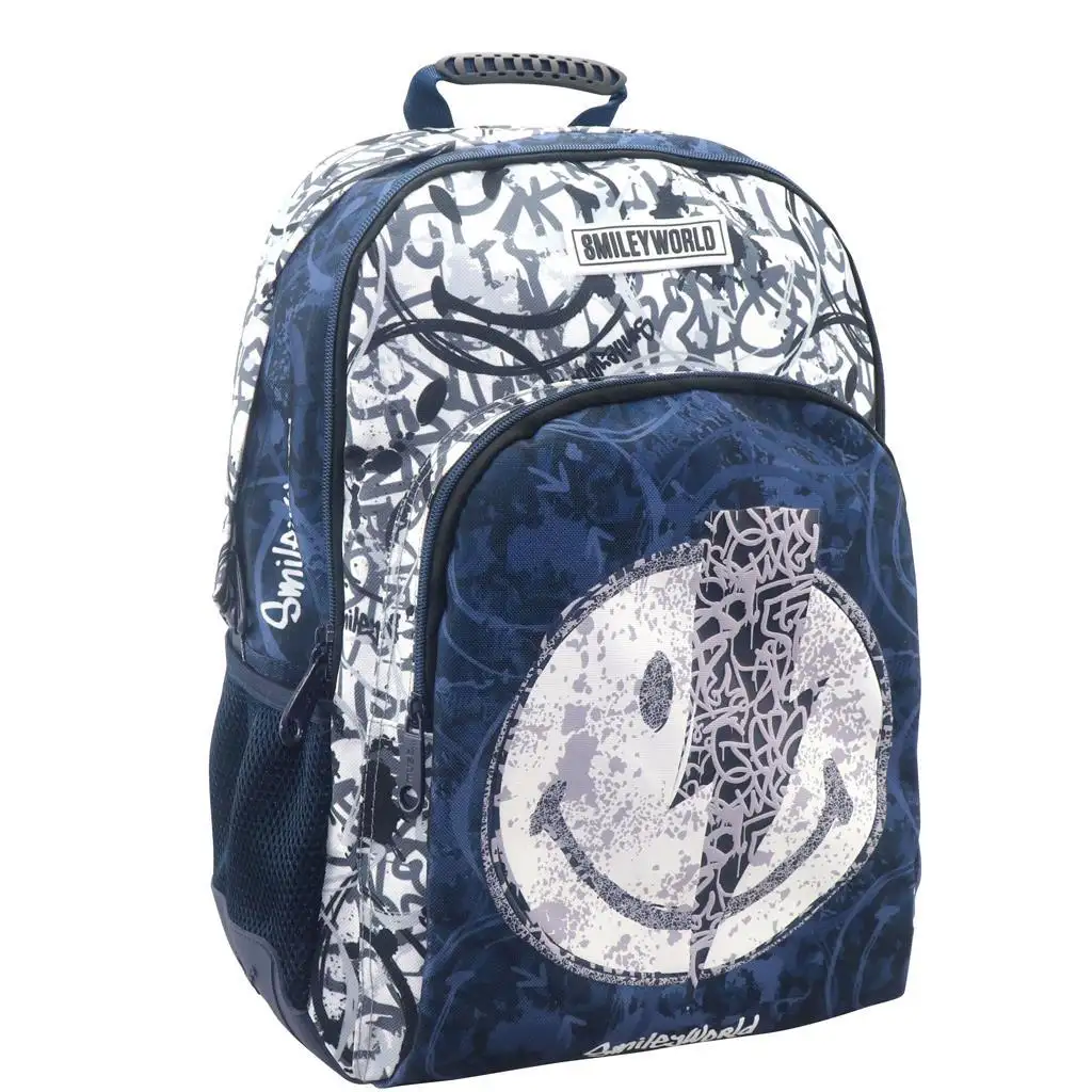 Smiley Thunder lekerekített iskolatáska, hátizsák 33x16x45cm kép 1