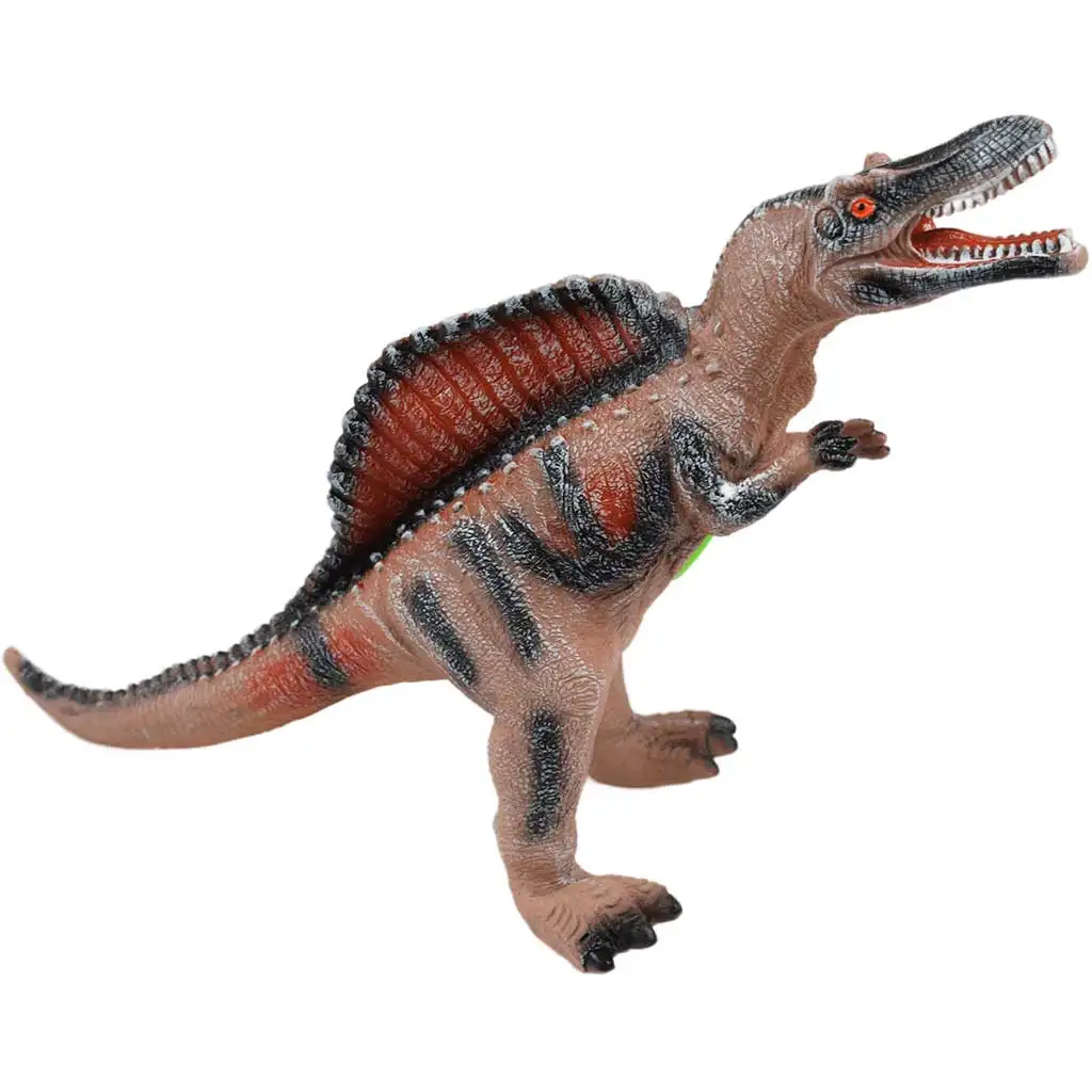 Dino World: Vinyl anyagú hangot adó Spinosaurus dinoszaurusz figura pamut töltéssel 35cm kép 2