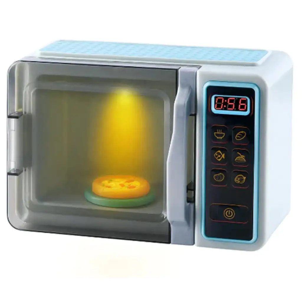 Playgo: Mikrohullámú sütő fénnyel, hanggal és mozgó elemekkel 25x12x17cm kép 2