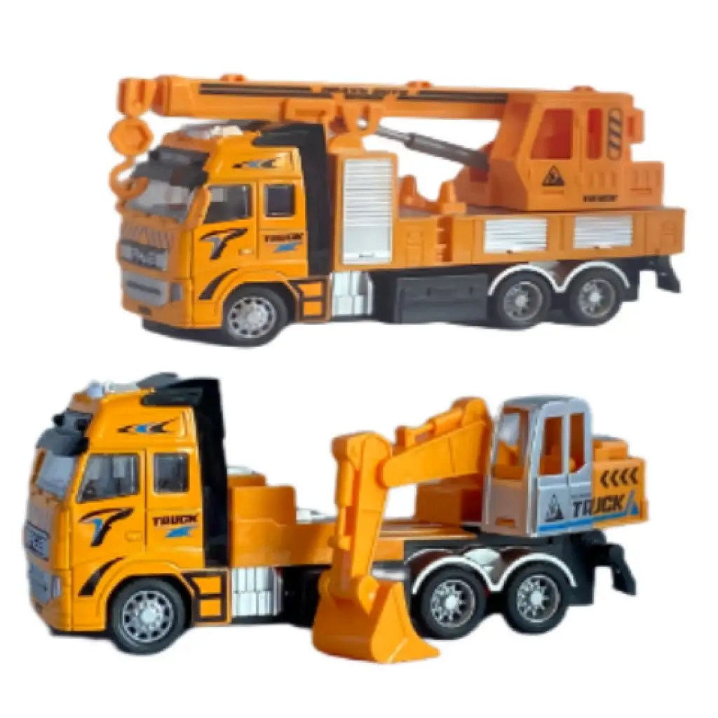 RC Távirányítós építőipari markoló vagy daruskocsi munkagép fénnyel kétféle változatban 27MHz 1/36-os méretarány 20cm kép 2