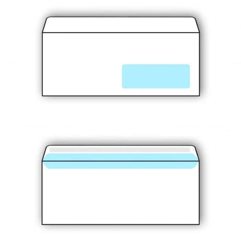 Spirit: Fehér jobb ablakos boríték LA/4 11x23cm 1db