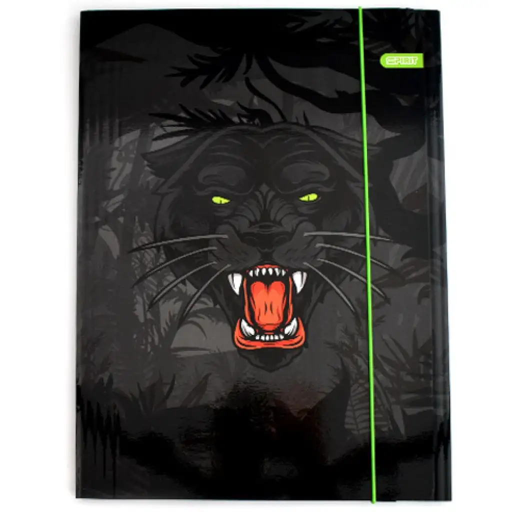 Spirit: Panther fekete párduc mintás gumis mappa A/4-es méretben