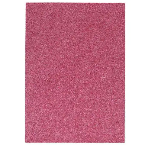 Spirit: Csillámos dekorációs habszivacs lap sötét rózsaszín színben A/4 1db