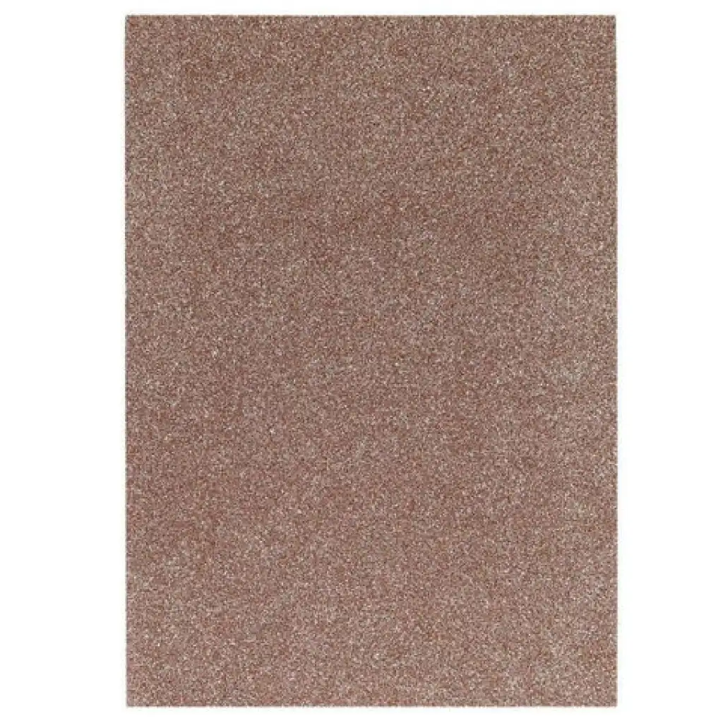 Spirit: Öntapadós csillámos dekorációs habszivacs lap barna színben A/4 1db