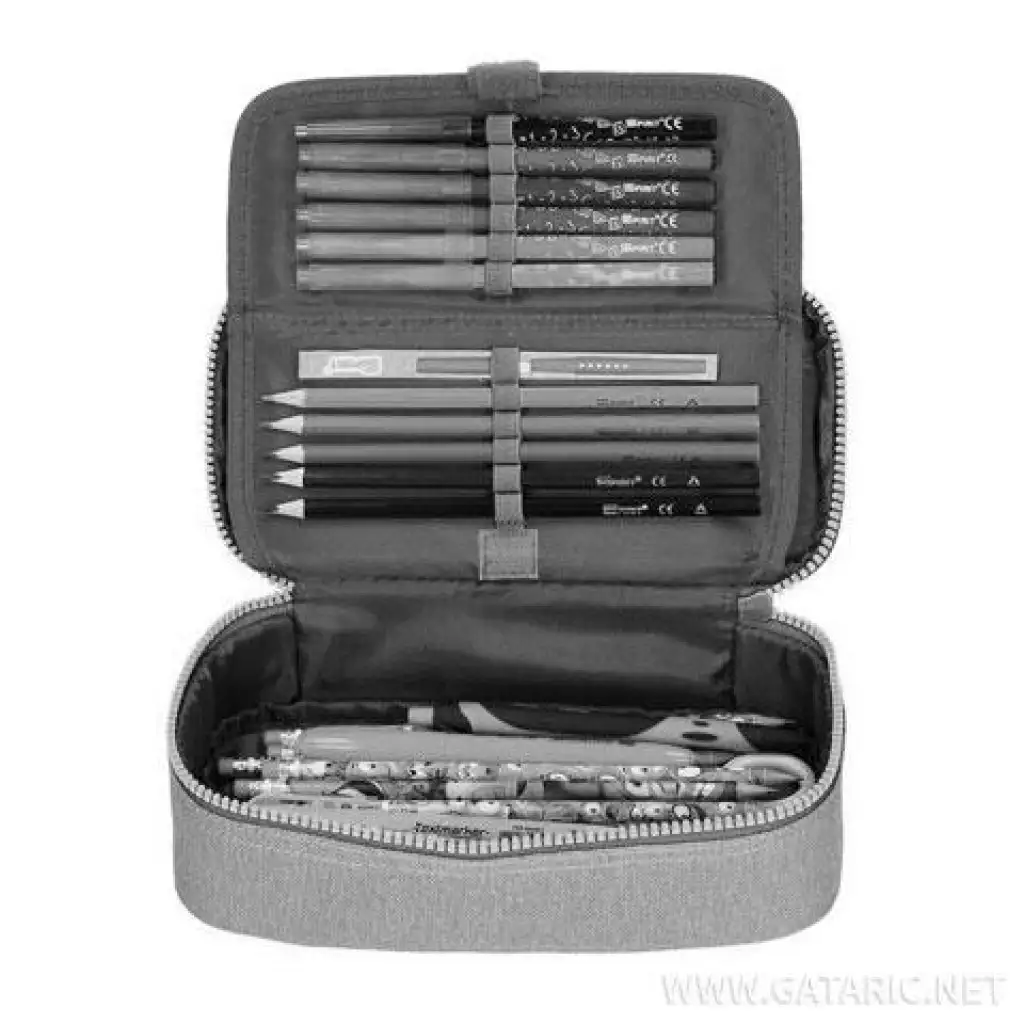 Spirit: My Bag sötétkék-rózsaszín mintás ovális tolltartó 23x10cm kép 2