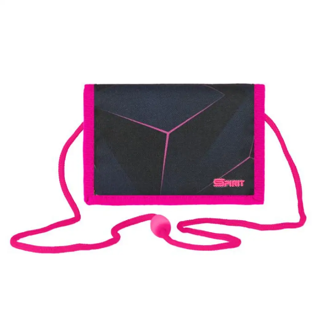 Spirit: Neutral sötétkék-rózsaszín lányos tépőzáras pénztárca 12,5x8,5cm