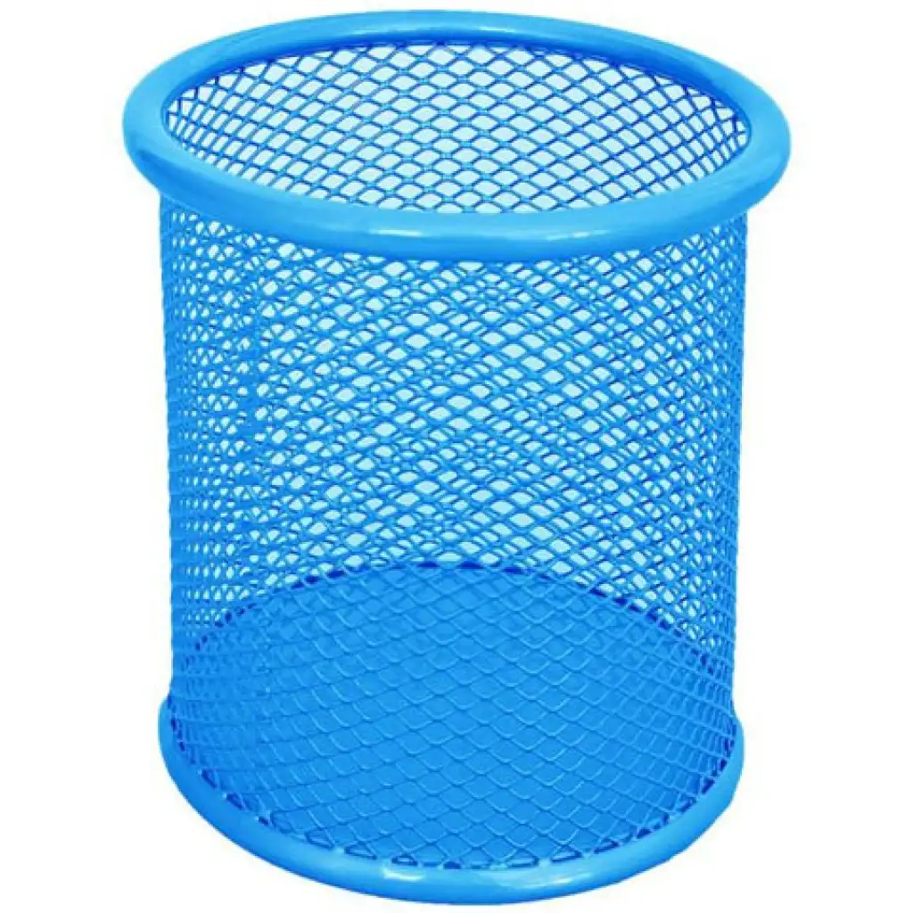 Spirit: Neon kék fémhálós hengeres ceruzatartó