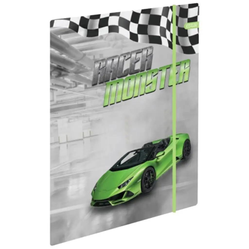 Spirit: Cool Racer Monster sportautós ergonomikus iskolatáska, hátizsák 4 db-os szett kép 5