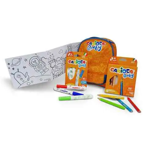 Baby hátizsák rajzeszközökkel 18x24 cm - Carioca kép 2
