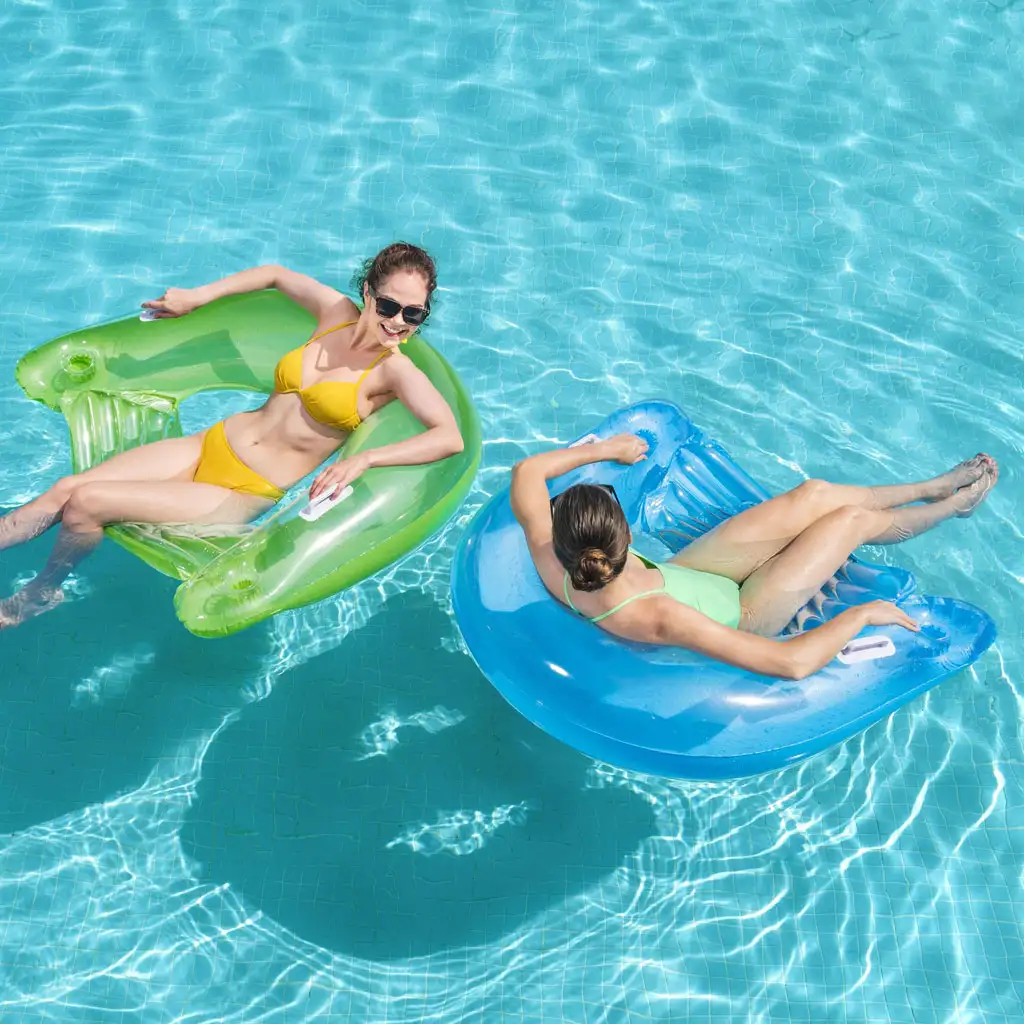 Bestway: Ülőmatrac pohártartóval kétféle változatban 152x99cm kép 2