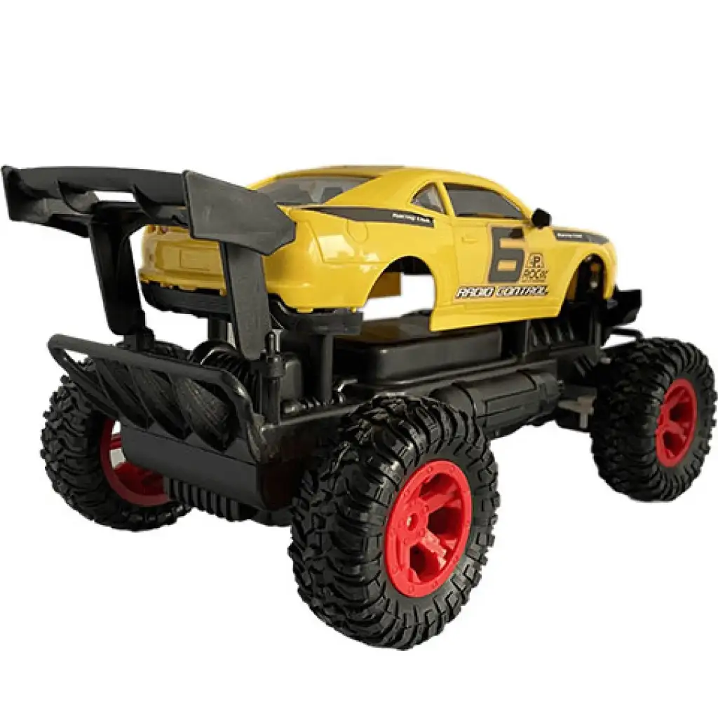 RC Off-Road távirányítós sárga Camaro fénnyel 27 MHz 29cm 1/14-es méretarány kép 2