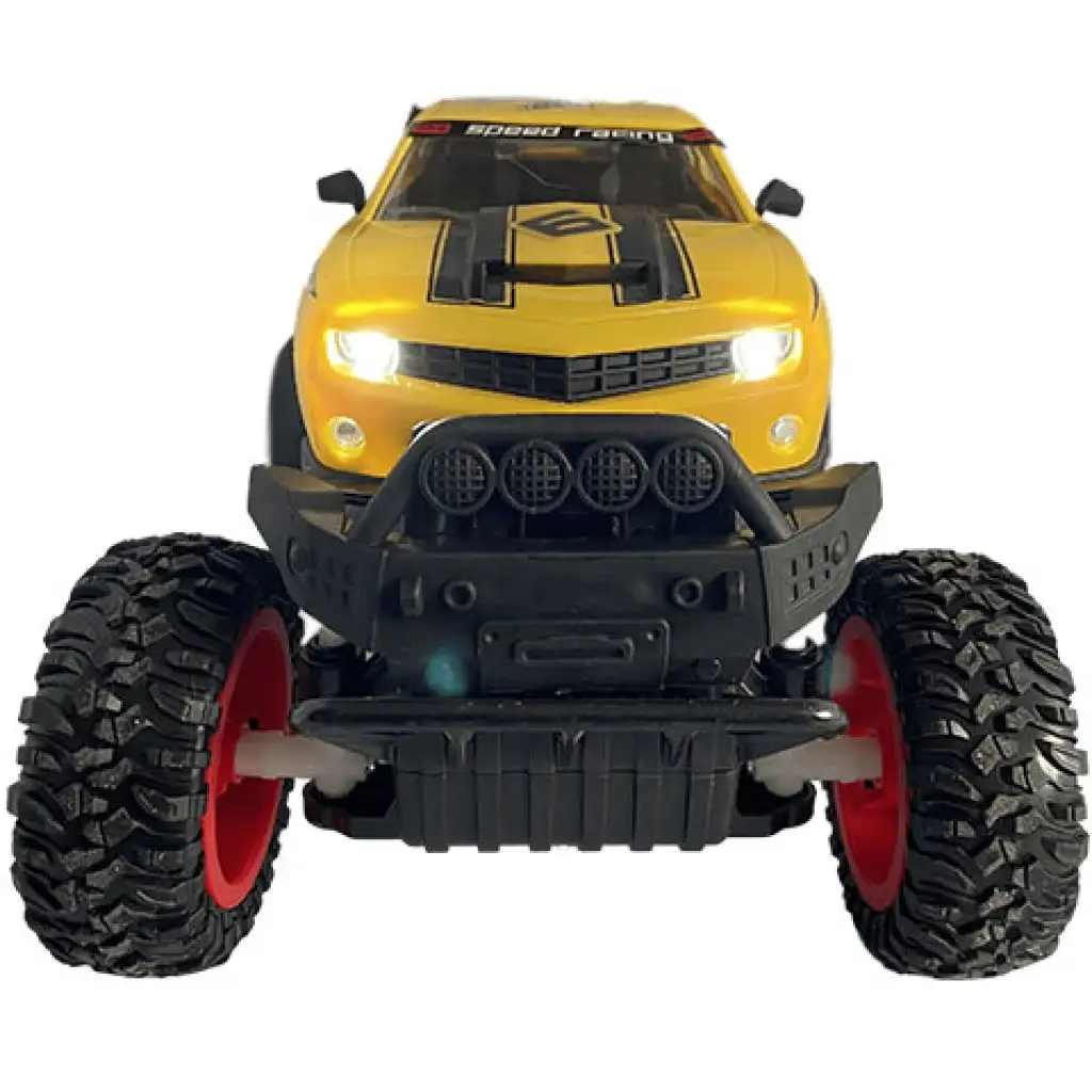 RC Off-Road távirányítós sárga Camaro fénnyel 27 MHz 29cm 1/14-es méretarány kép 4