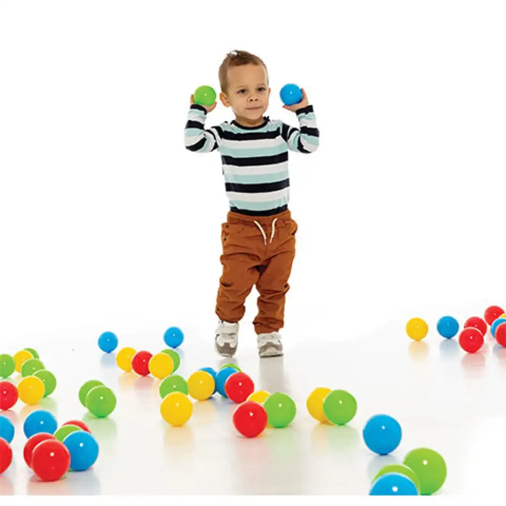 Színes labda hálóban 100db - D-Toys kép 3