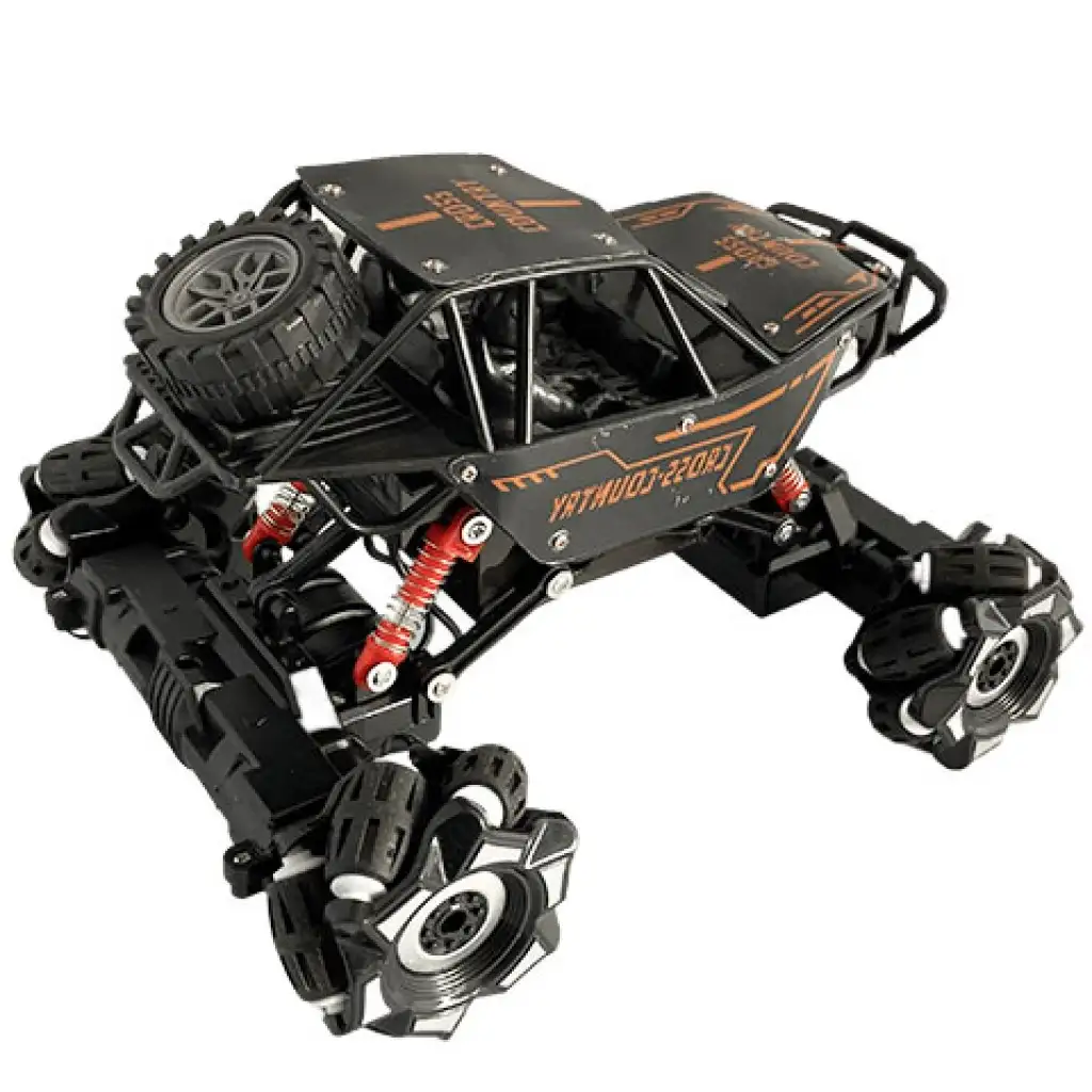 RC Távirányítós oldalirányban mozgatható Cross Country Jeep rugós felfüggesztéssel és fényeffektekkel 21cm 2,4 GHz kép 2