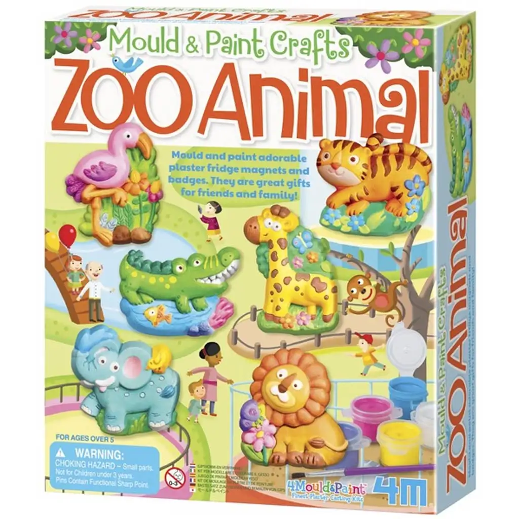 Színes Állatkerti Gipszfigura készítő készlet kép 1