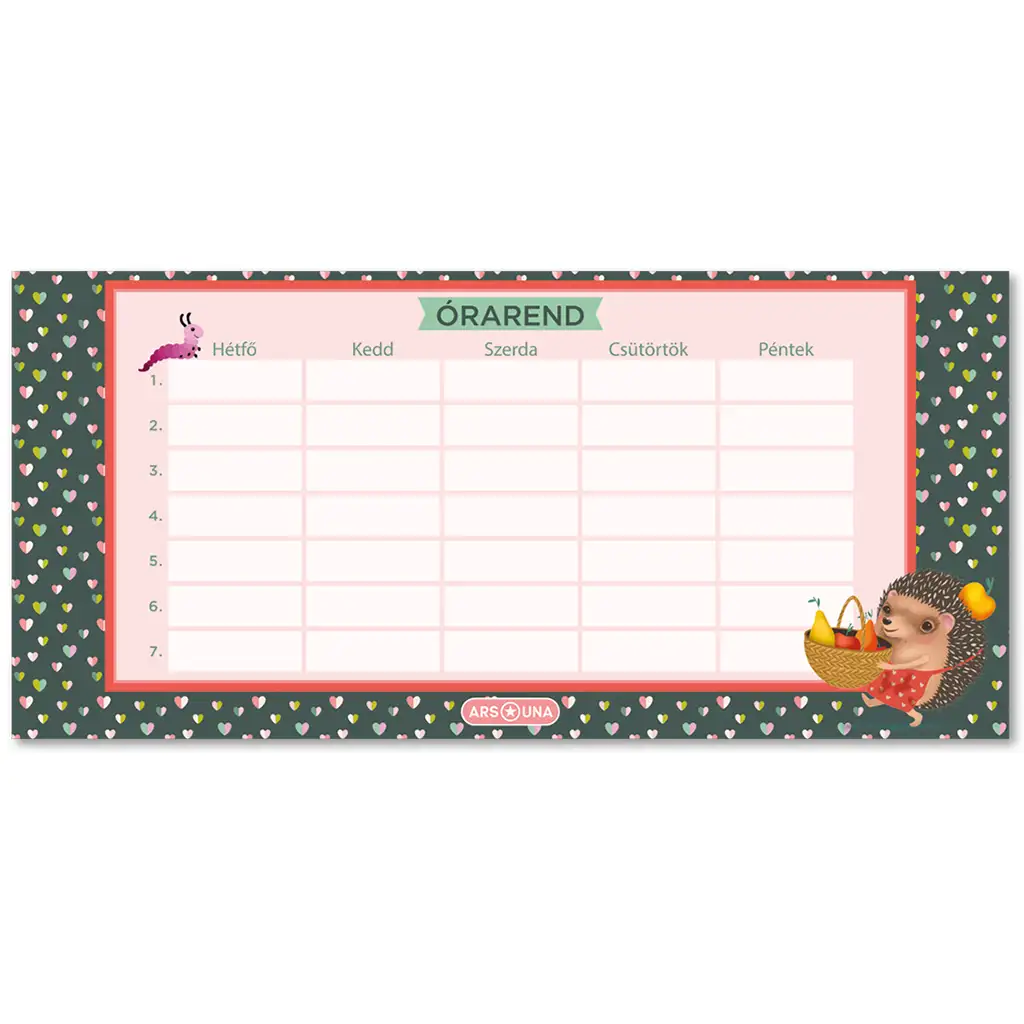 Ars Una: Apple Pie sünis kétoldalas órarend