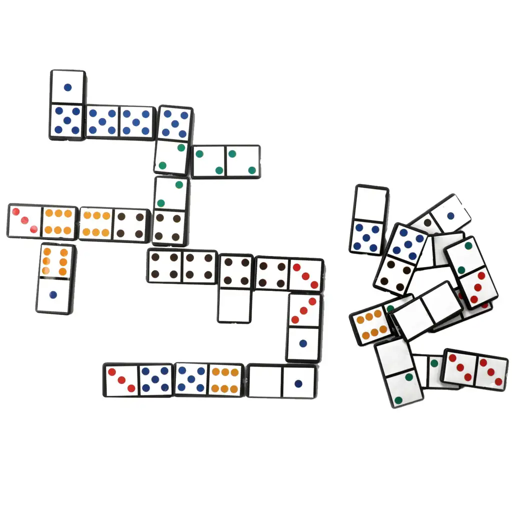 Dominó játék színek és számok kép 2