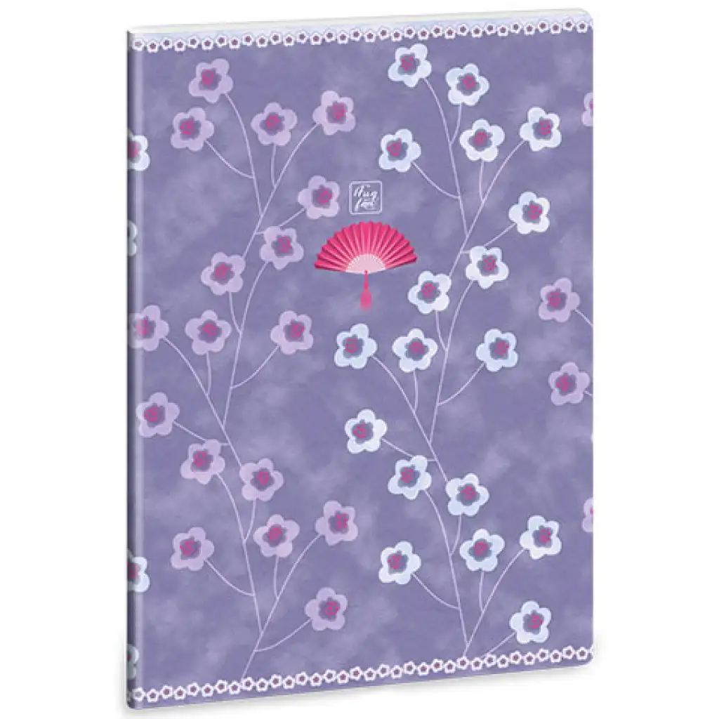 Ars Una: Virágmintás Fan A/4 extra kapcsos ponthálós füzet