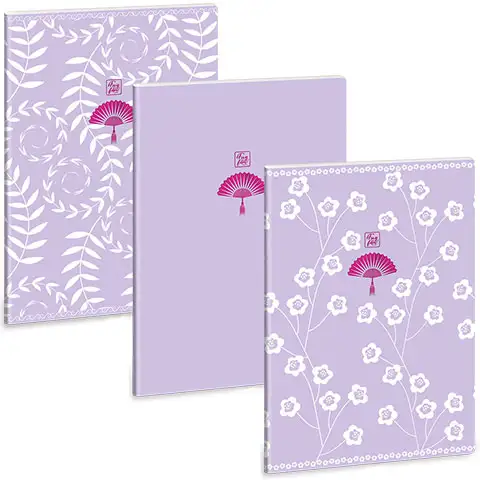 Ars Una: Soft Touch Purple Spring extra kapcsos négyzethálós füzet A/4 kép 1