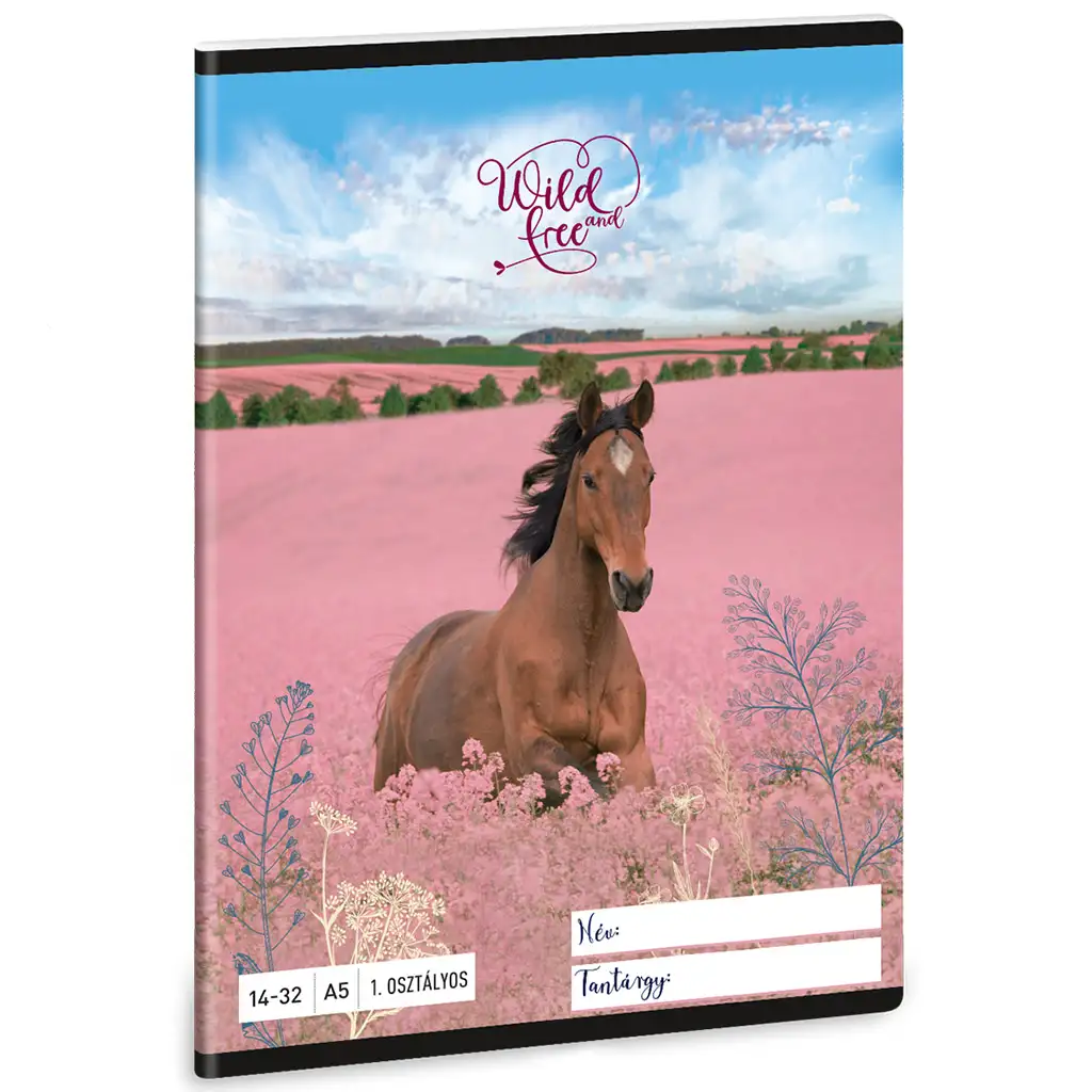 Ars Una: Wild and Free lovas 1.osztályos vonalas füzet A/5