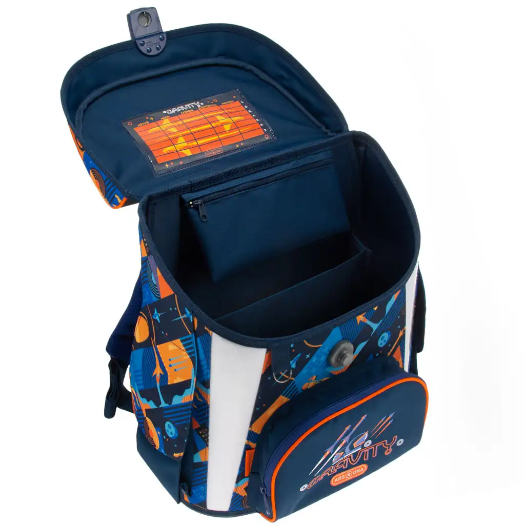 Ars Una: Gravity űrhajós kompakt mágneszáras ergonomikus iskolatáska, hátizsák 33x41x24cm kép 5