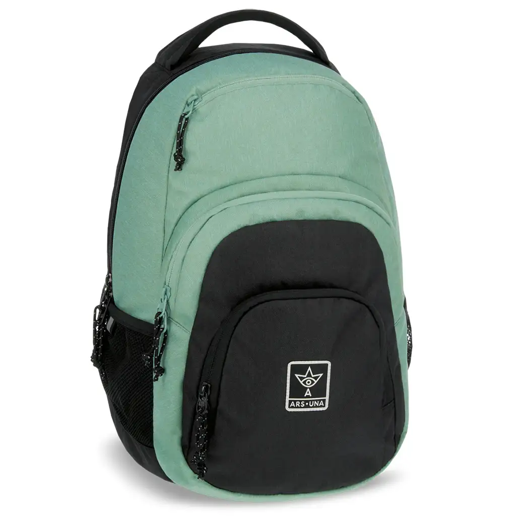Ars Una: Celtic mentazöld-fekete AU-2 iskolatáska, hátizsák 32x46x22cm