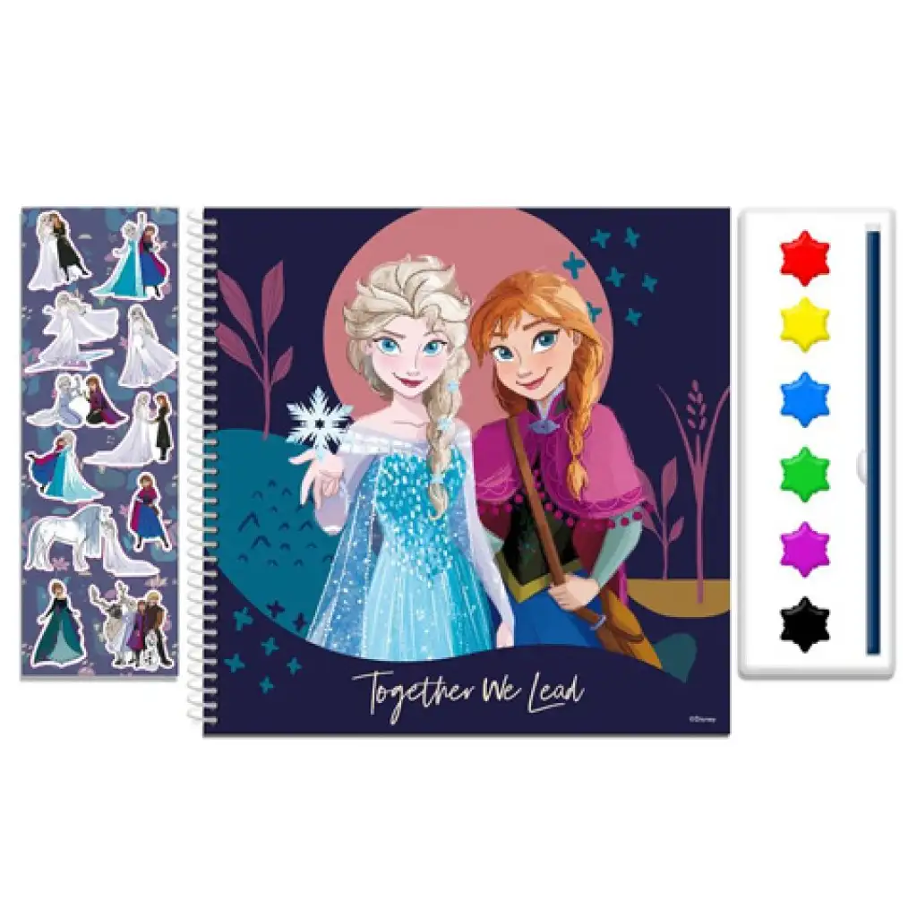 Disney: Jégvarázs 2. Színező füzet vízfestékkel és matricákkal kép 2