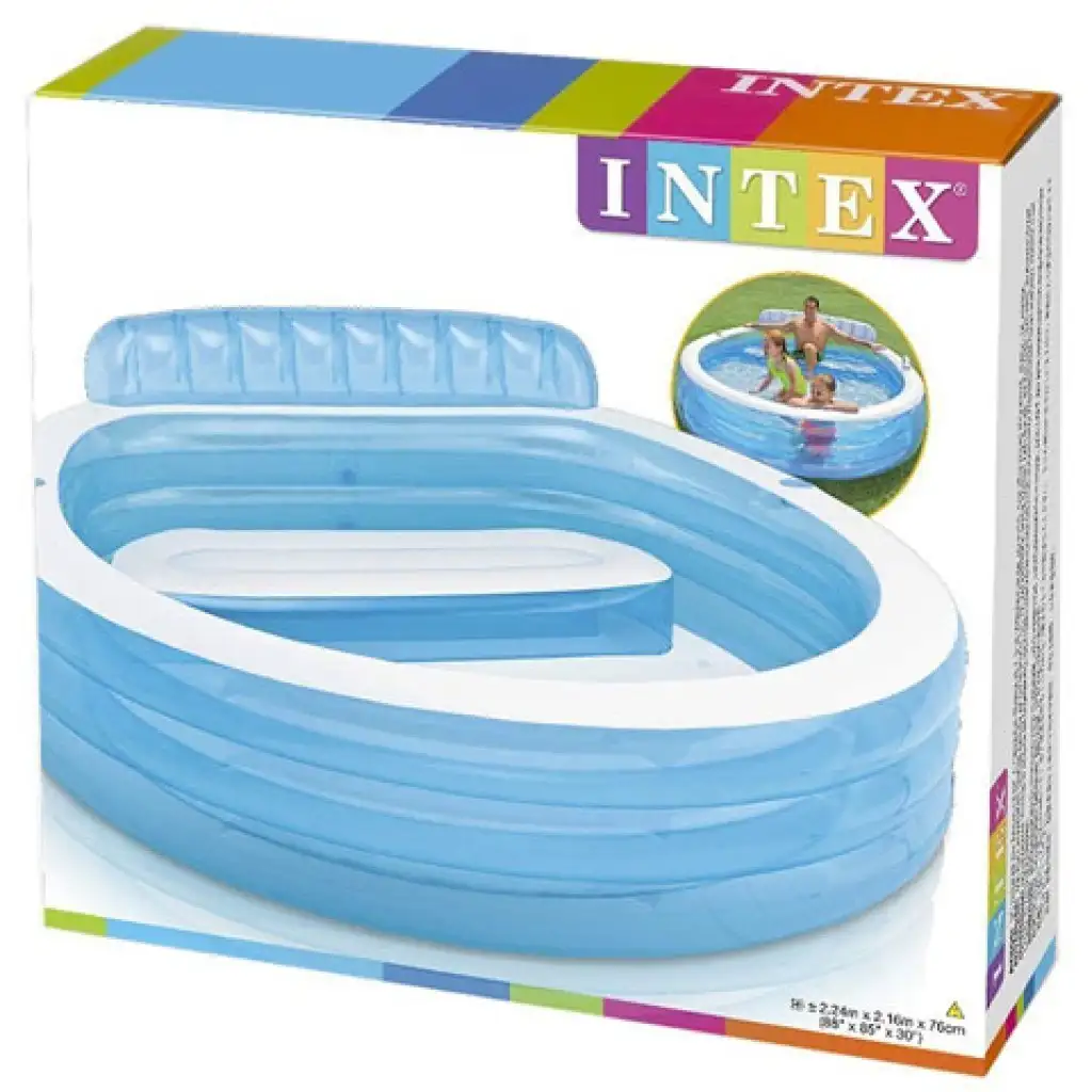 Intex: Family Center napozós háttámlás medence 224x216x76cm kép 2