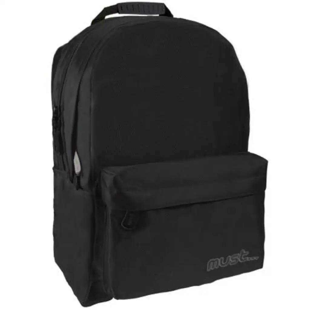 Must: Moon Jeans fekete iskolatáska, hátizsák 32x19x42cm