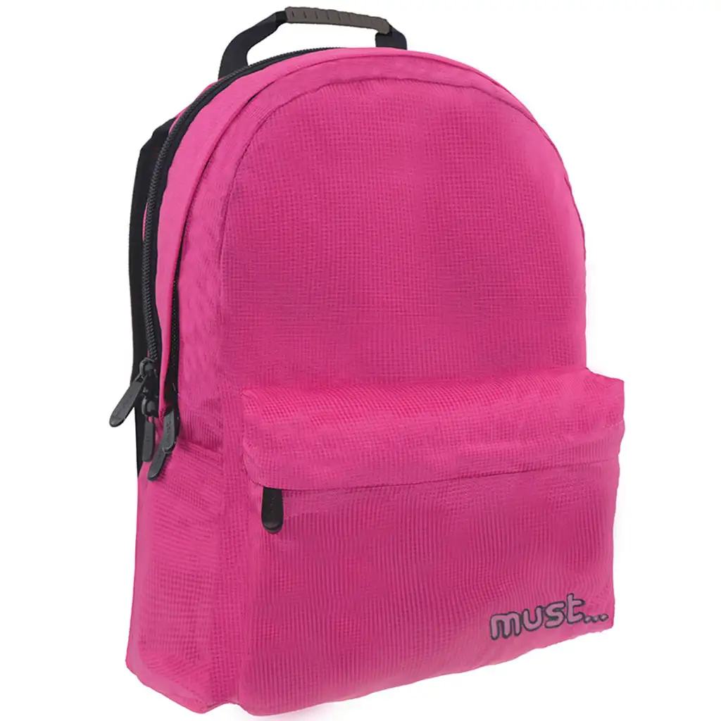 Must: Pink Monochrome RipStop iskolatáska, hátizsák 32x17x42cm