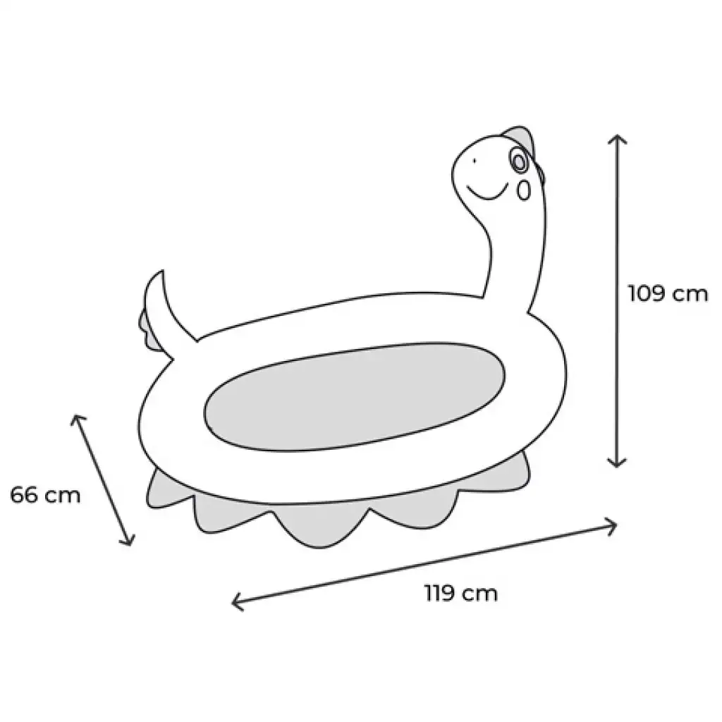 Intex: Dínós spriccelő felfújható bébimedence 119x109x66cm kép 3