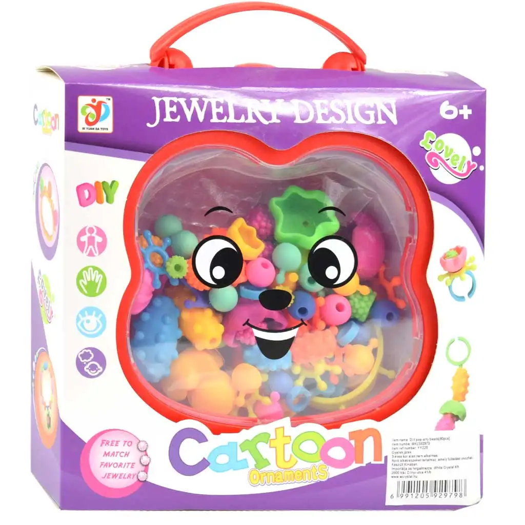 DIY: Csináld magad tároló kofferes 80db-os gyöngyfűző ékszerkészítő készlet kétféle változatban 1db kép 3