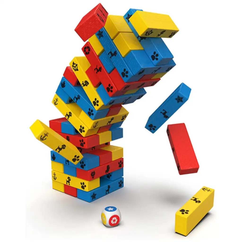Mancs őrjárat: Színes toronyépítő jenga játék - Spin Master kép 3
