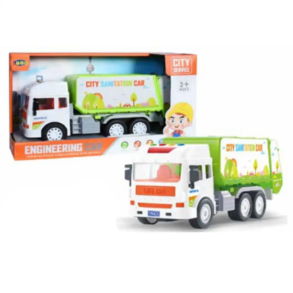 Szemetes autó fénnyel és hanggal