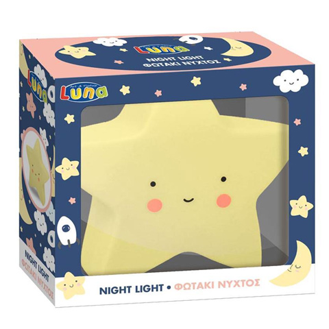 Aranyos csillag éjszakai lámpa 19cm