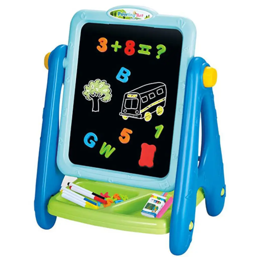 Kék, kétoldalas rajztábla kiegésíztőkkel kép 2