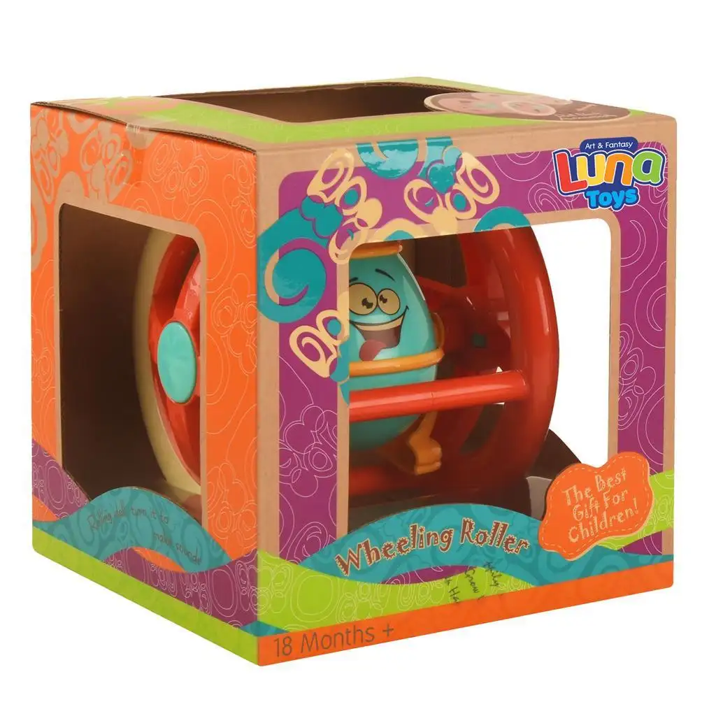 Színes mókás kerék bébicsörgő 14cm kép 3