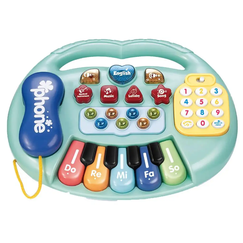 Elektromos bébi zongora fénnyelé és hanggal, kétféle változatban 1db kép 3