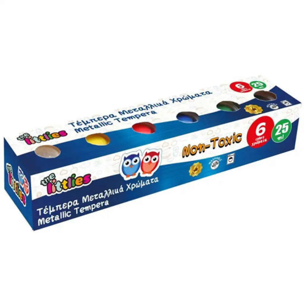 The Littlies: Metál 6 db-os tempera szett 25ml kép 1