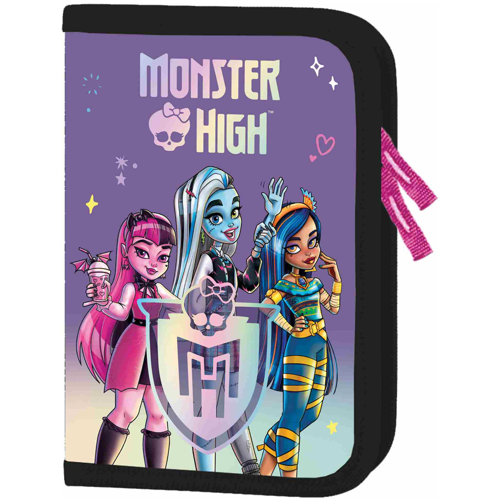 Monster High lila kihajtható tolltartó 21x14x3,5cm